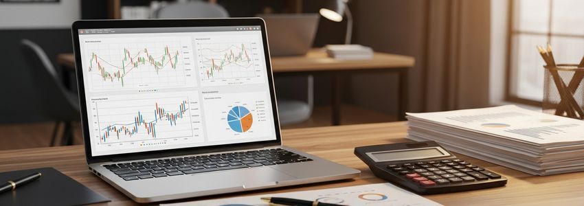 Business financing documents and financial analysis tools on a professional desk for cash advance collection company loans