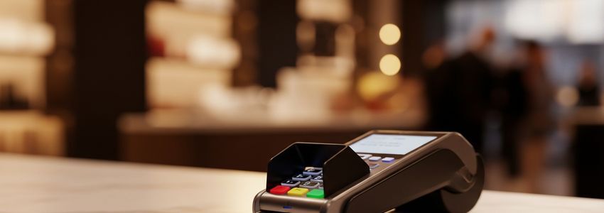 Modern payment terminal for cashless business transactions