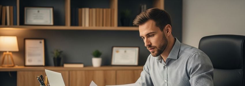 Chiropractic clinic owner reviewing financing options with an advisor