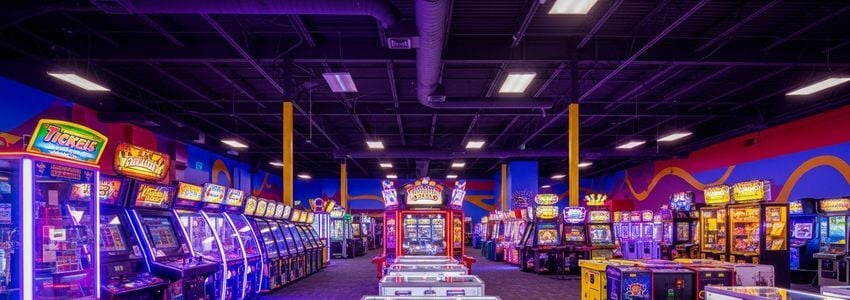 Chuck E. Cheese franchise financing - arcade entertainment center interior