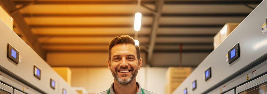 Cold chain equipment financing - warehouse professional reviewing temperature-controlled storage options