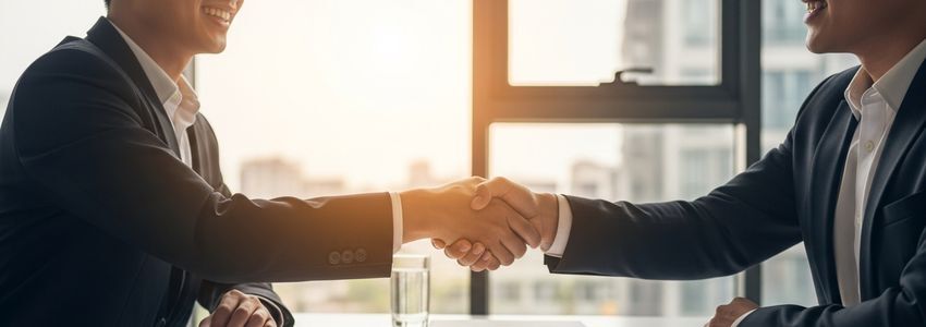 Business owner discussing unsecured loan options with financial advisor at professional office