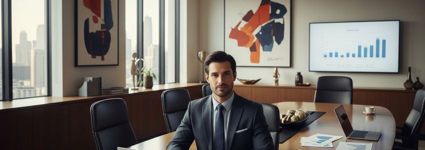 Business professional at a collection agency reviewing financial accounts and client data