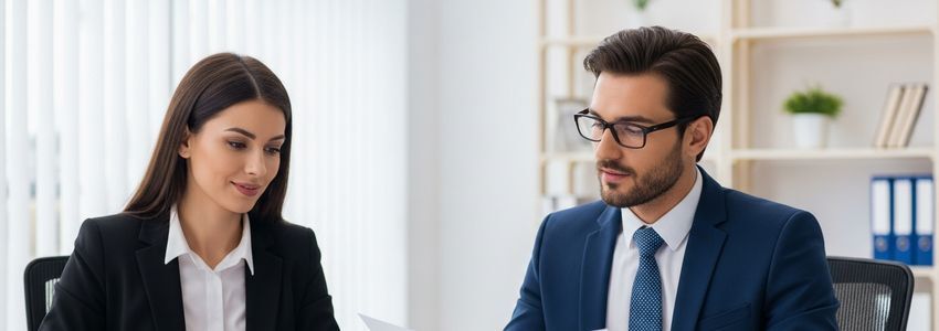 Small business owner reviewing franchise loan documents