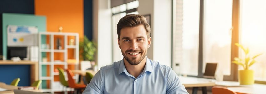 Business owner reviewing franchise financing documents at a desk