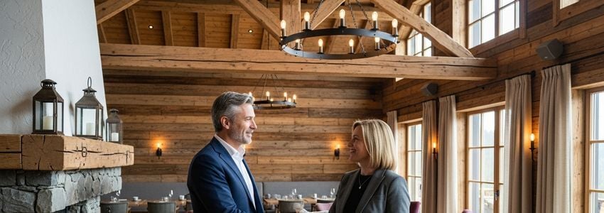 Restaurant investors discussing financing options with a Crestmont Capital advisor