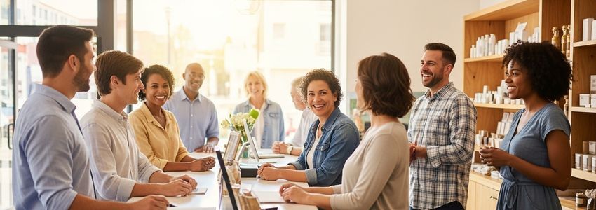 Small business owner building customer loyalty through personalized service