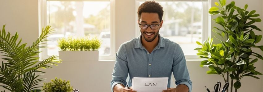 small business owner reviewing loan options in Daytona Beach Florida