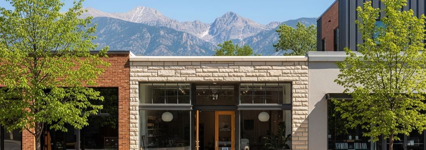 Denver small business owner reviewing financing options at a modern office desk