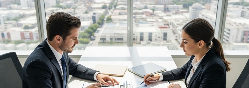 Donatos Pizza franchise owner reviewing financing options with a business lender