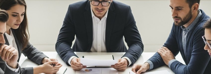 Business professionals reviewing Dutch Bros franchise financing documents