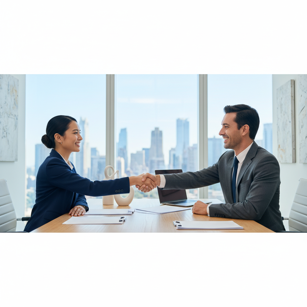 Business owner reviewing ecommerce loan options with a lender