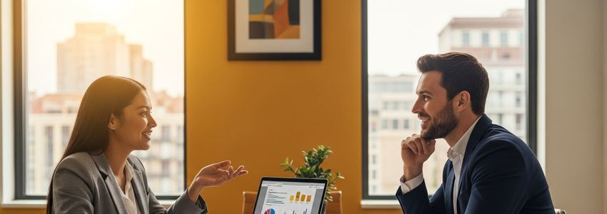 Franchise owner reviewing financing documents with a business advisor