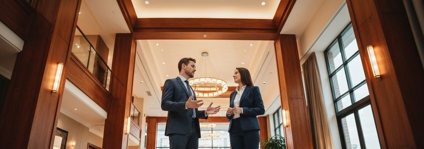 Element Hotels franchise owners reviewing financing documents
