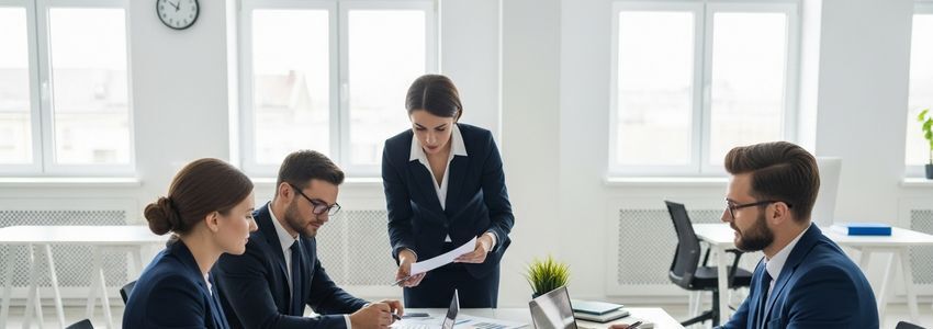 Business owners reviewing small business loan documents in Elizabeth New Jersey office