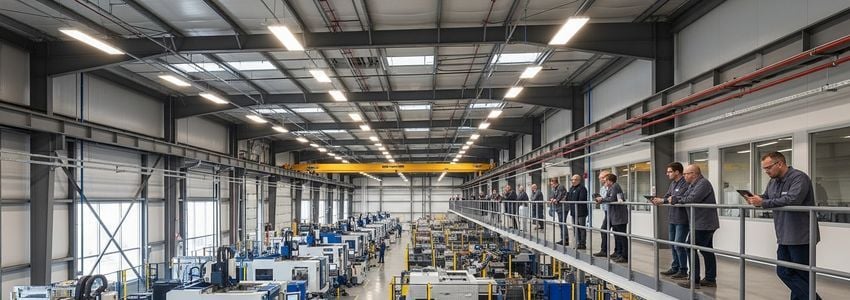 Advanced manufacturing facility showing CNC machines and automated equipment representative of emerging markets in equipment leasing and finance