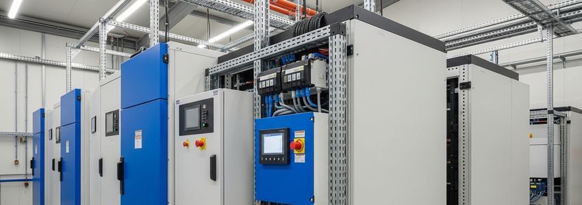 Commercial energy storage battery units and power management systems in an industrial facility