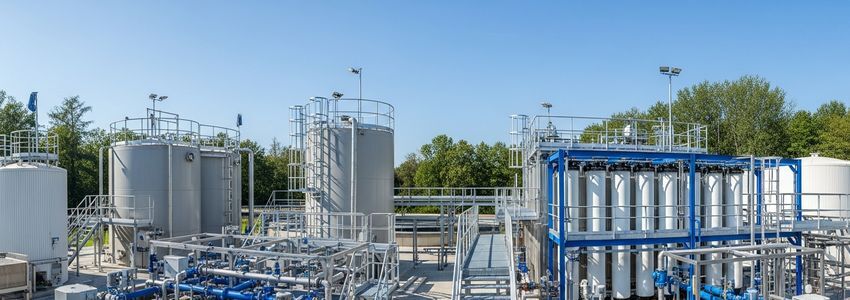 Environmental water treatment and filtration equipment facility showcasing the type of infrastructure businesses can finance through Crestmont Capital