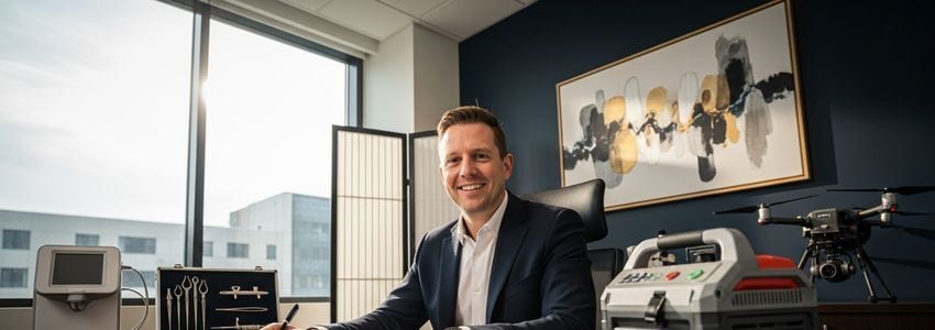 Business owner reviewing equipment financing options for diversifying into new industries