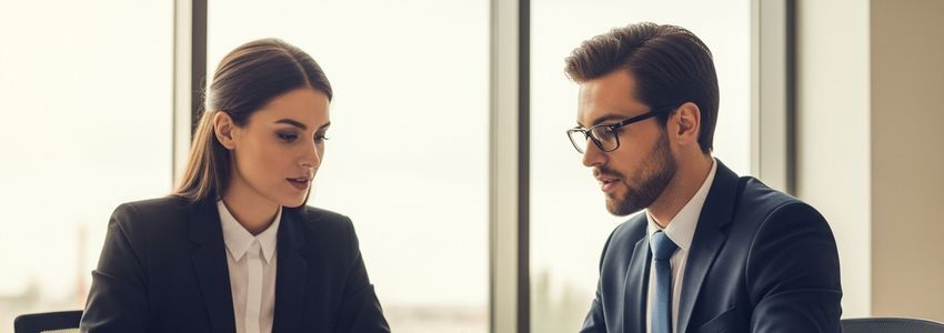 Small business owner reviewing equipment financing options with financial advisor