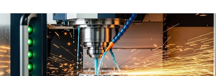 CNC machining equipment in operation at a modern manufacturing facility - representing manufacturing equipment financing