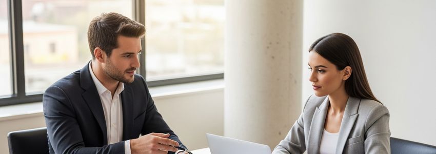 Business professionals reviewing equity and debt financing options for small business growth