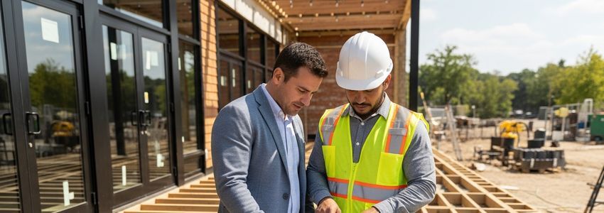 Business expansion loan - entrepreneur reviewing financing options with advisor