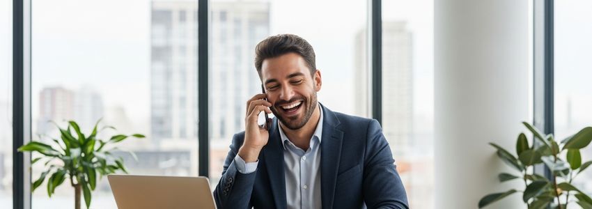 Business owner receiving fast business loan approval