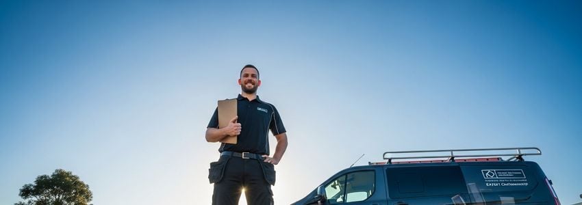 Fibrenew franchise owner performing leather and vinyl restoration in a commercial vehicle
