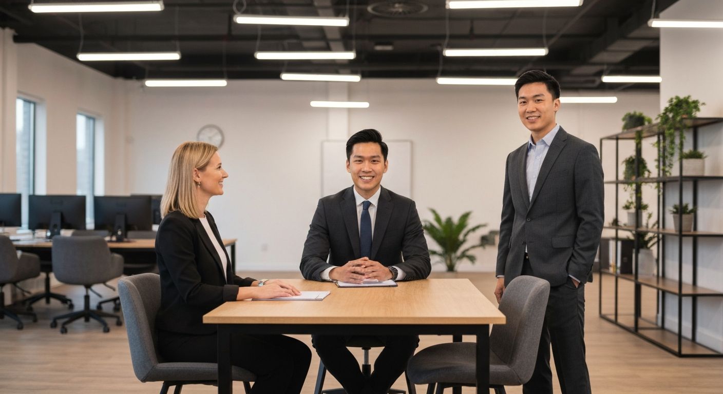 Financial advisor reviewing financial statements with a business owner