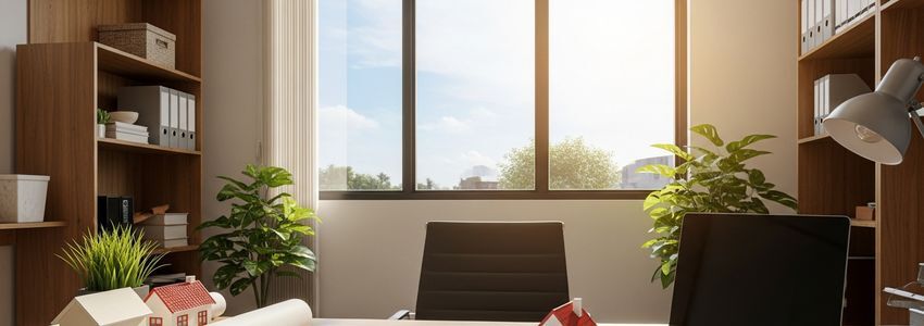 Real estate investor reviewing fix and flip loan financing documents in a professional office