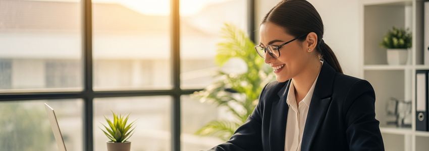 Small business owner reviewing loan documents in Garden Grove, California