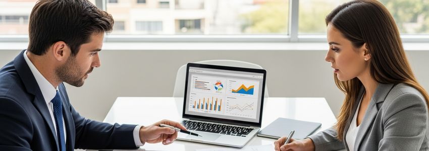 Business professionals reviewing Golden Corral franchise financing documents