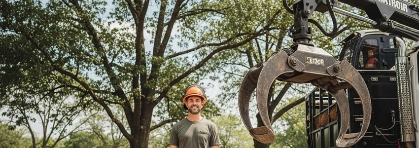 Business owner reviewing grapple truck financing options with Crestmont Capital