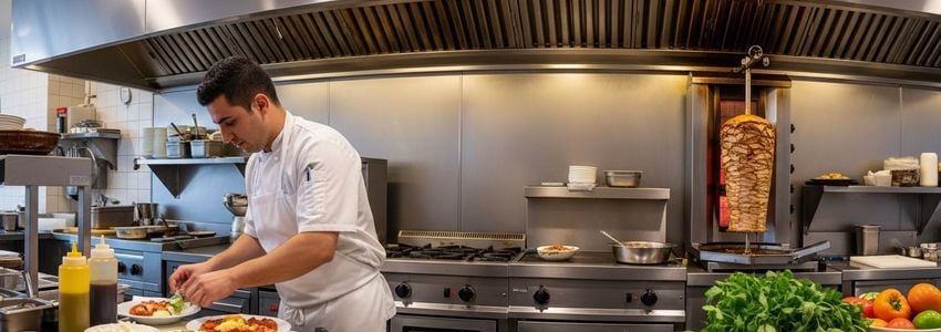 Greek restaurant owner reviewing financing options for their Mediterranean dining establishment