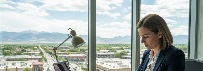 Small business owners discussing financing options in a Greeley, Colorado office