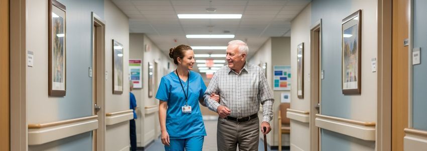 Caregiver helping elderly client - Griswold Home Care franchise opportunity
