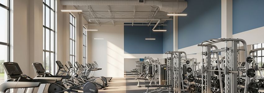 Modern expanded gym interior with new equipment and fitness facilities