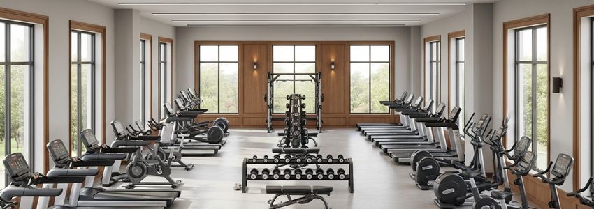 Gym owner reviewing financing options for fitness center equipment and expansion