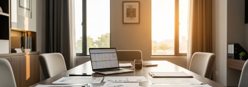 Hotel franchise owner reviewing financing documents for Hilton franchise loan
