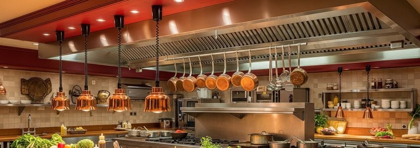 Hotel commercial kitchen equipment financing - professional hotel kitchen with commercial cooking equipment