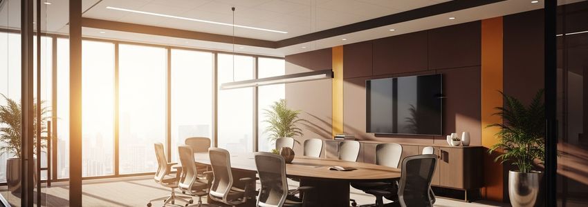 Business owner reviewing loan application documents with financial advisor