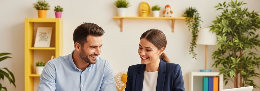Business advisor and franchise owner reviewing Hungry Howie's financing options