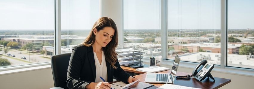 McKinney Texas small business owner reviewing loan options