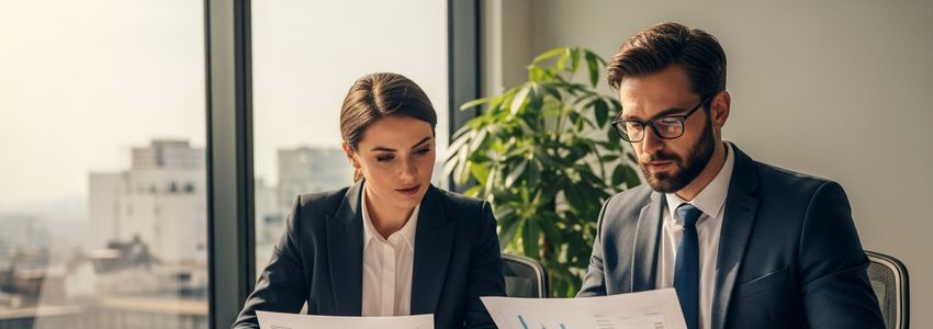 Business professionals reviewing Big Chicken franchise financing documents and loan options