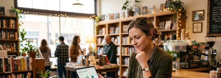 Independent business owner reviewing financing options for their self-directed operation