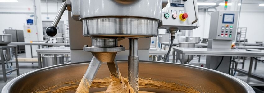 Industrial mixer equipment in commercial facility