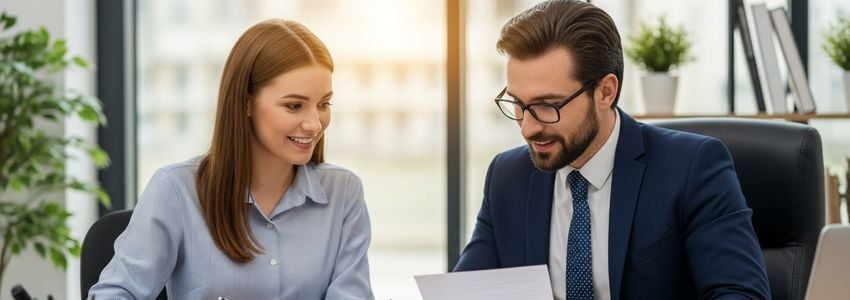 Small business owner meeting with financial advisor to discuss small business loans in Inglewood California