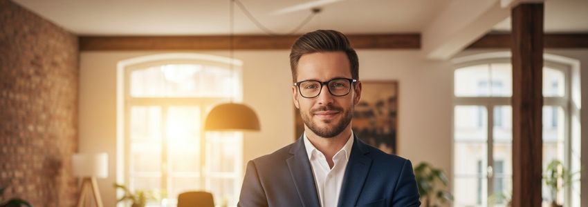 Business owner reviewing fast funding options in a professional office setting