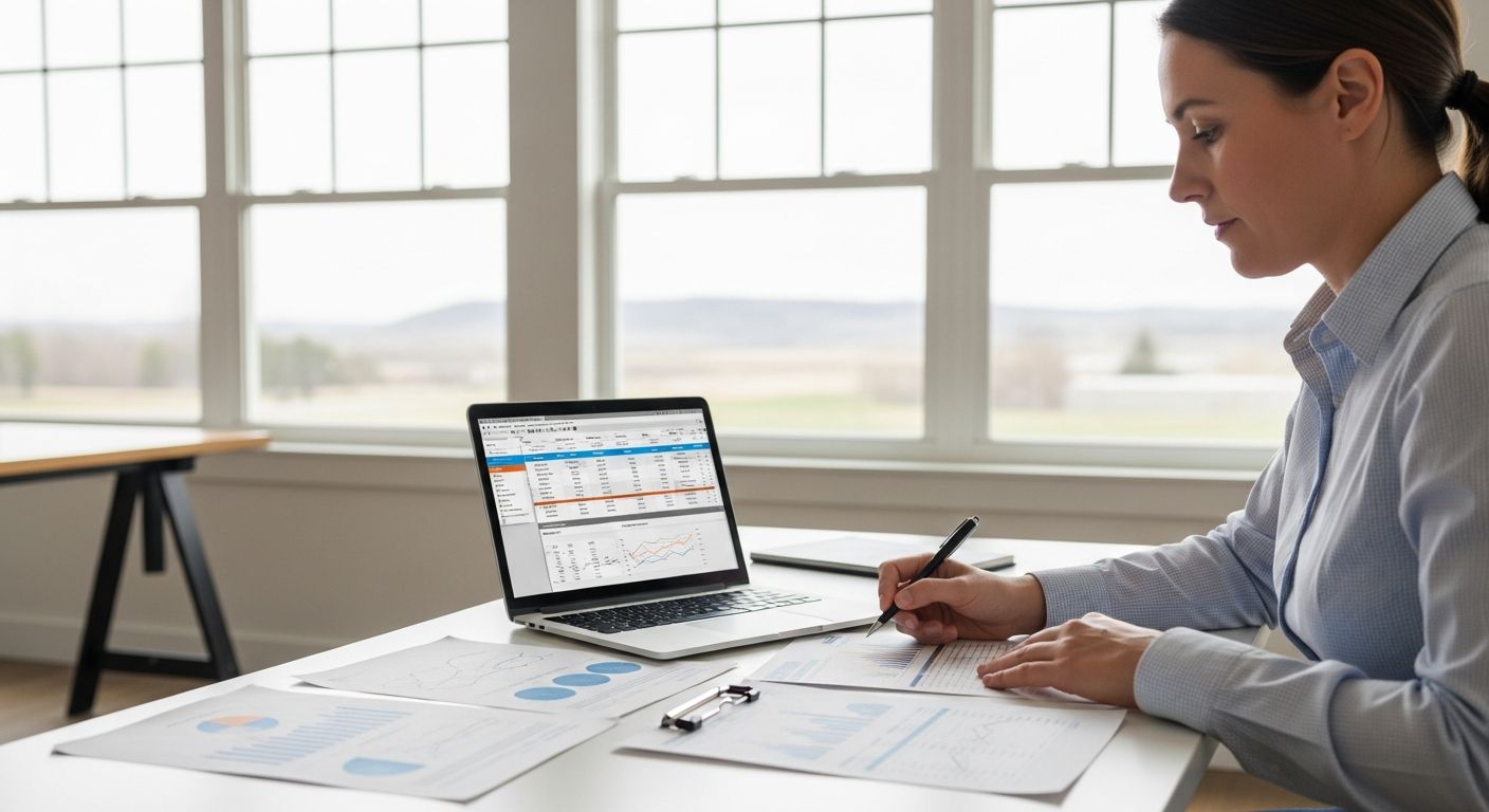 Iowa small business owner reviewing financing options